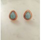 Boucles goutte turquoise