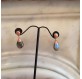 Boucles d'oreilles quartz rose