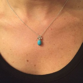 Collier goutte turquoise