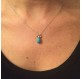 Collier goutte turquoise