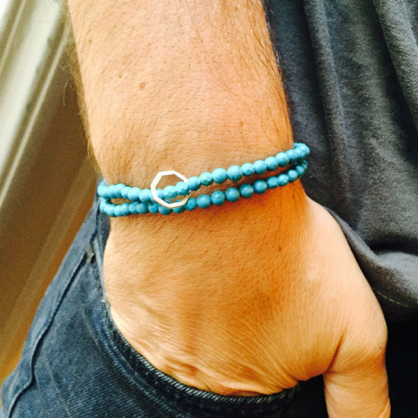 Bracelet double turquoise