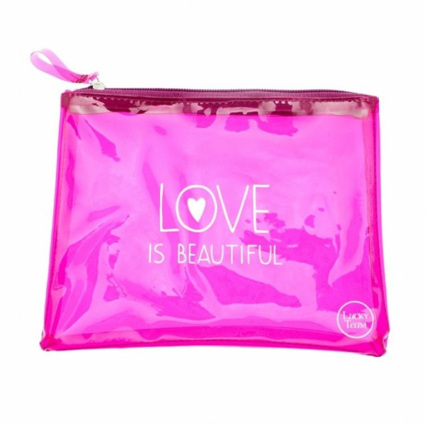 Pochette rose fluo Beautiful