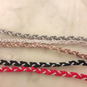 Bracelet tresse et chaîne plaquée or