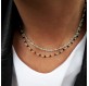 Collier chaîne et pierres