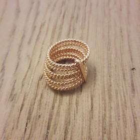 Bague multi anneaux torsadés