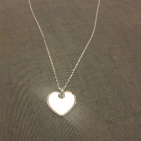 Collier/Sautoir Coeur Argent à graver