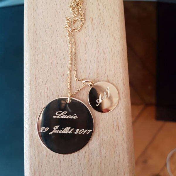 Collier/Sautoir grande et Petite Médailles