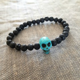 Bracelet homme Skull turquoise