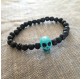 Bracelet homme Skull turquoise
