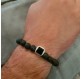 Bracelet Homme lave et onyx