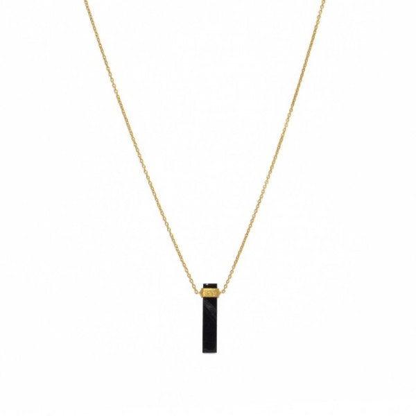 Collier mi long Onyx