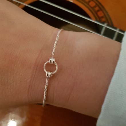 Bracelet corde de guitare Anneau