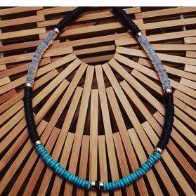 Collier turquoise et opalite