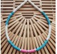 Collier argent Turquoise and Pink