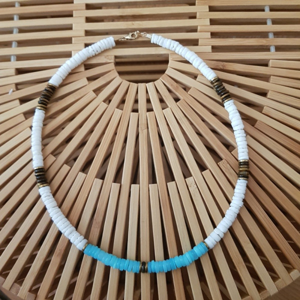 Collier Opale bleu