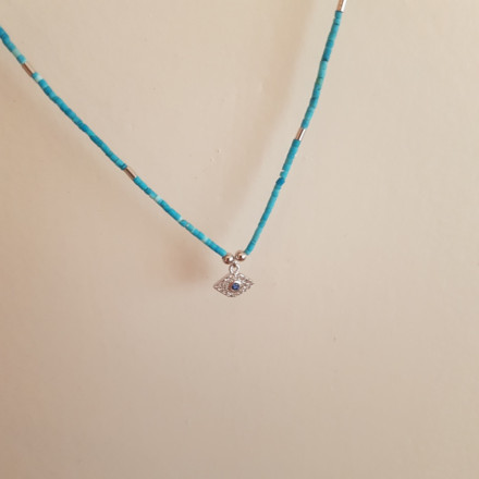Collier Oeil turquoise