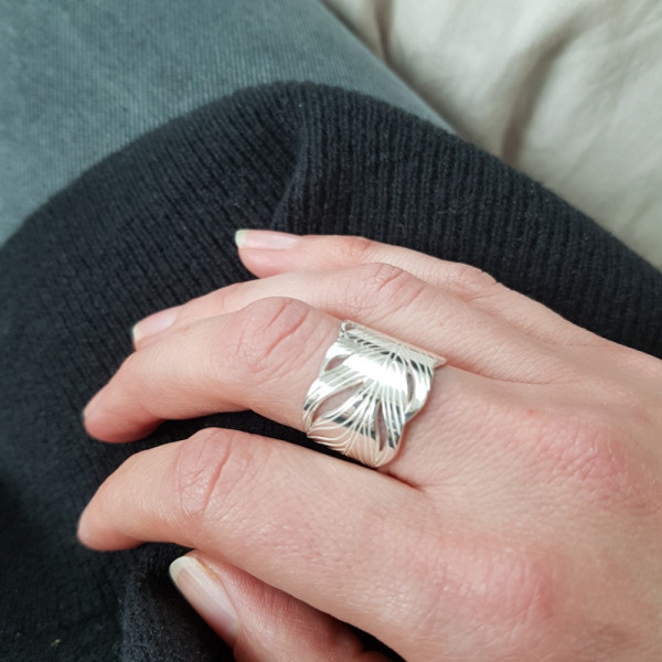 Bague Plume argent