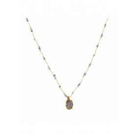 Collier cordon or labradorite
