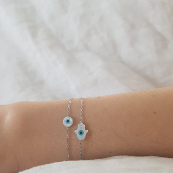 Bracelet oeil nacre silver