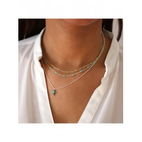 Collier Ras du cou Maria turquoise