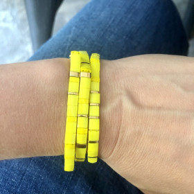 Bracelet Miyuki jaune