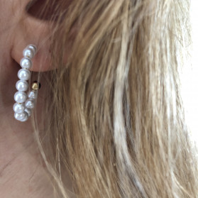 Boucles oreilles perles ovales