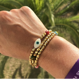 Bracelet/Collier Oeil nacre