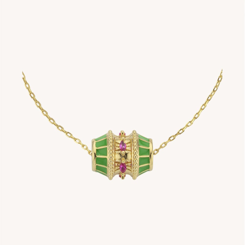 Collier talisman vert