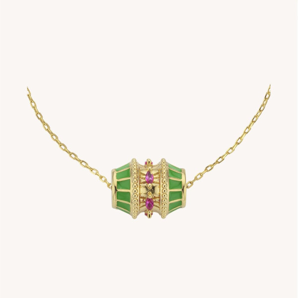 Collier talisman vert