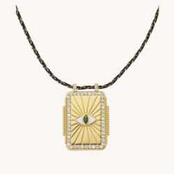 Mya Bay Collier Carte œil doré