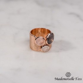 Bague or rose trio