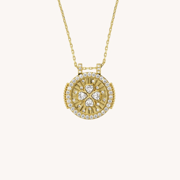 Collier White Shamrock
