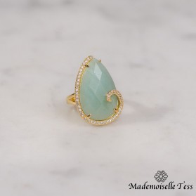 Bague goutte amazonite