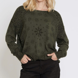 Adoré Pull bandana Kaki