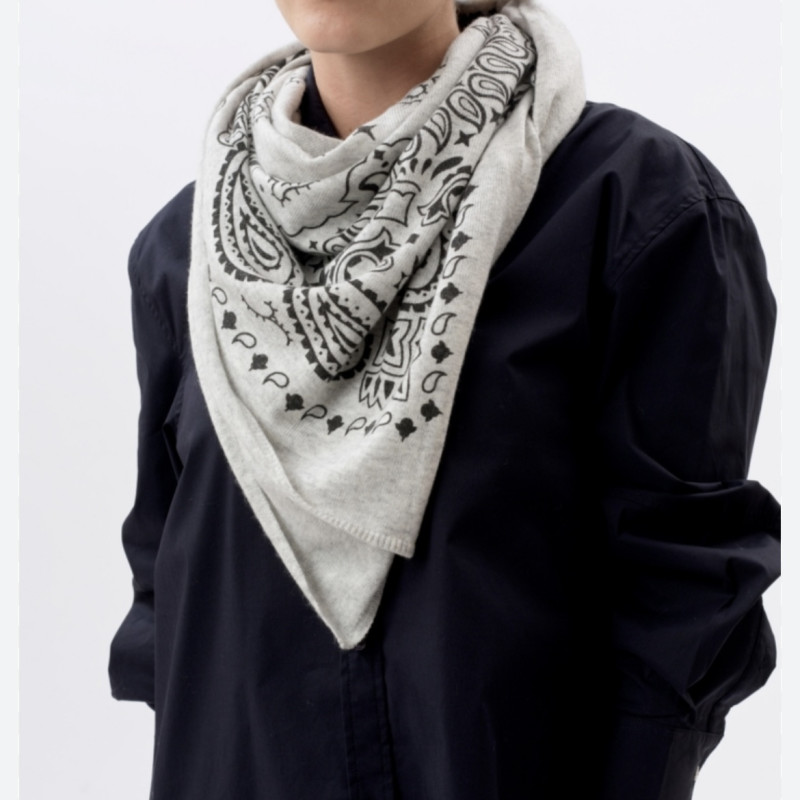 Adoré Echarpe Bandana Gris chiné
