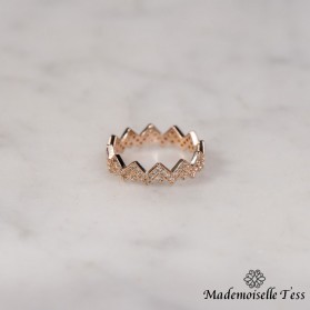 Bague zig zag argent