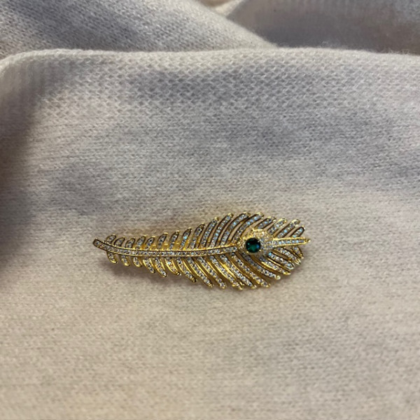 Broche Plume de paon