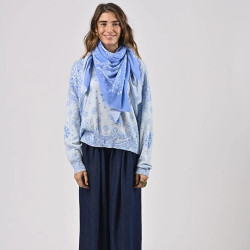 Adoré Écharpe Bandana Bleu...