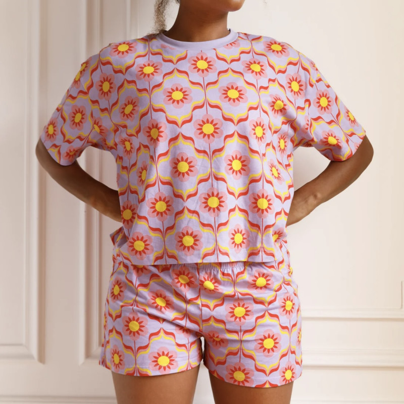 We are jolies Pyjama Short Sheila Lavande