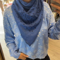 Adoré Écharpe Bandana Bleu...