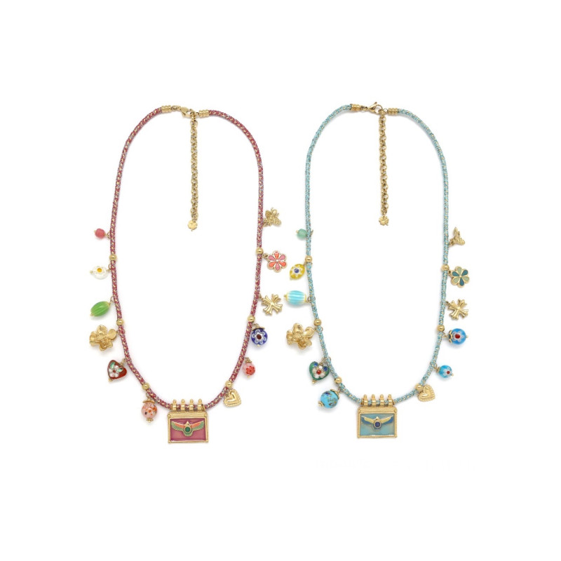 Collier pampilles Plaques