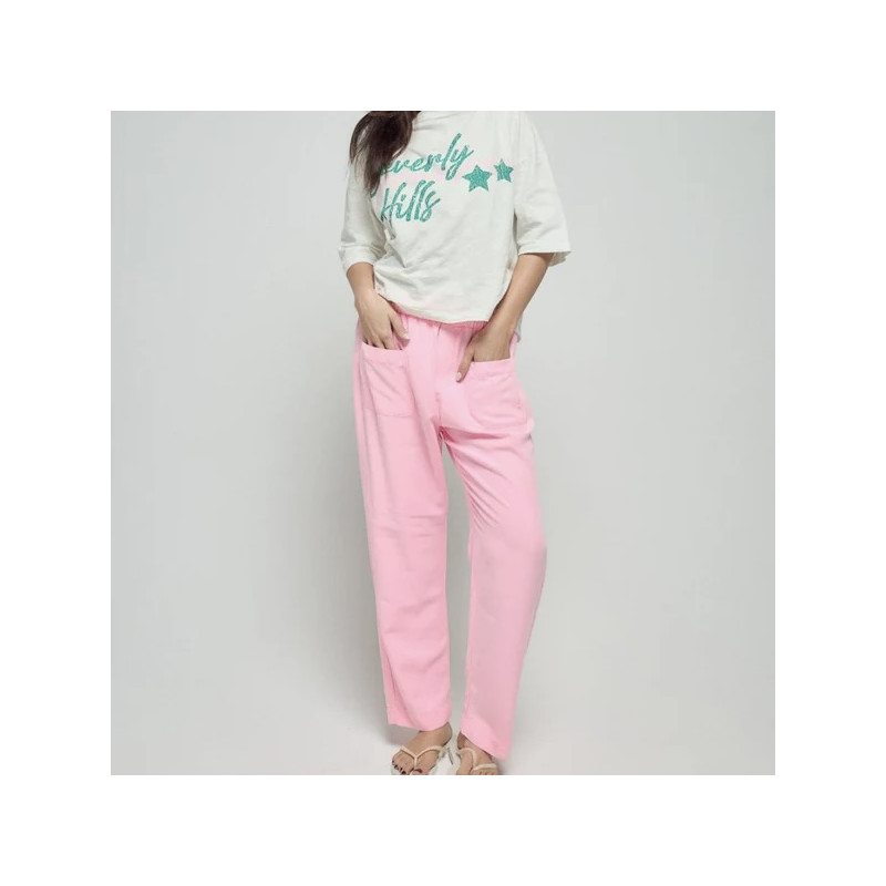 One tee pantalon Andrew Rose fluo