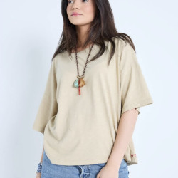 One tee Collab Veronika Loubry Beige
