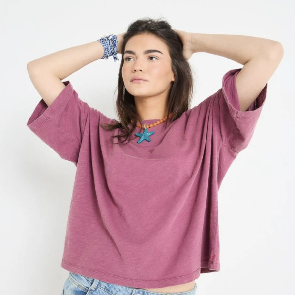One tee Collab Veronika Loubry Burgundy