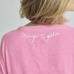 One tee Collab Veronika Loubry Pink Fluo