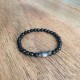 Bracelet élstique onyx noir
