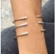 Bracelet cut 5 zircons