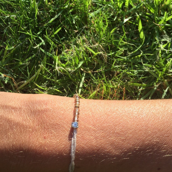 Bracelet cristal et argent