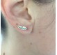 Boucles d'oreilles plume turquoise