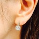 Boucles d'oreilles pendantes zircons carrés
